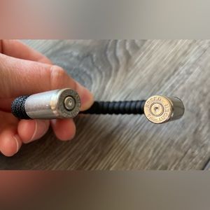 Luger bullet casing bracelet, adjustable